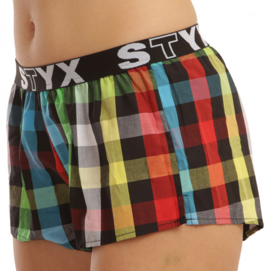 3PACK Calzones de mujer Styx deportivo elástico multicolor (T8132628)