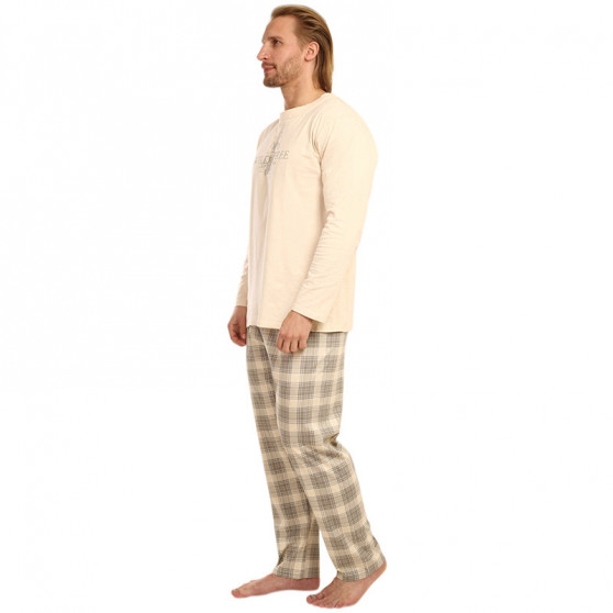 Pijama de hombre Gino beige (79121)