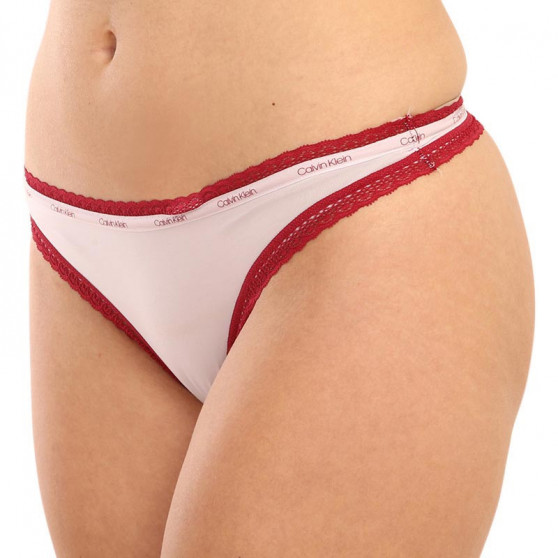 3PACK tanga de mujer Calvin Klein multicolor (QD3802E-W4Z)