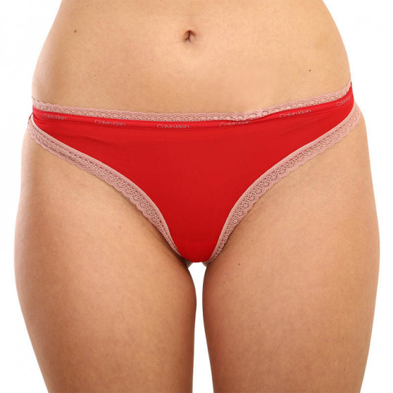 3PACK tanga de mujer Calvin Klein multicolor (QD3802E-W4Z)