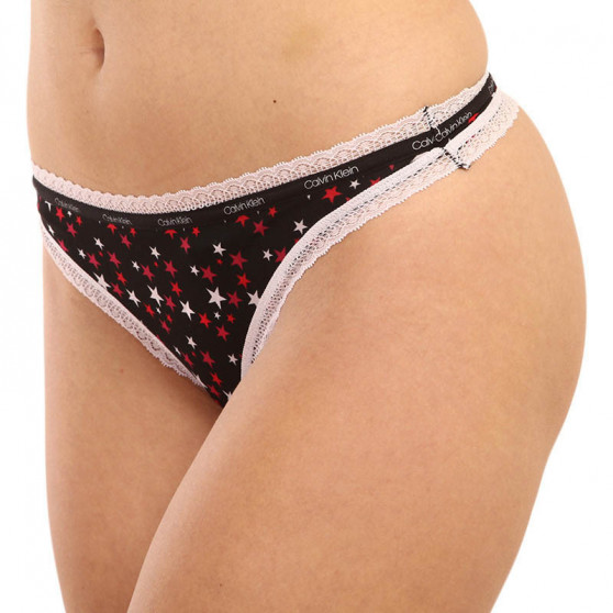 3PACK tanga de mujer Calvin Klein multicolor (QD3802E-W4Z)