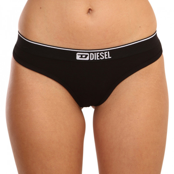 3PACK tanga de mujer Diesel negro (A05139-0LDAC-E4101)