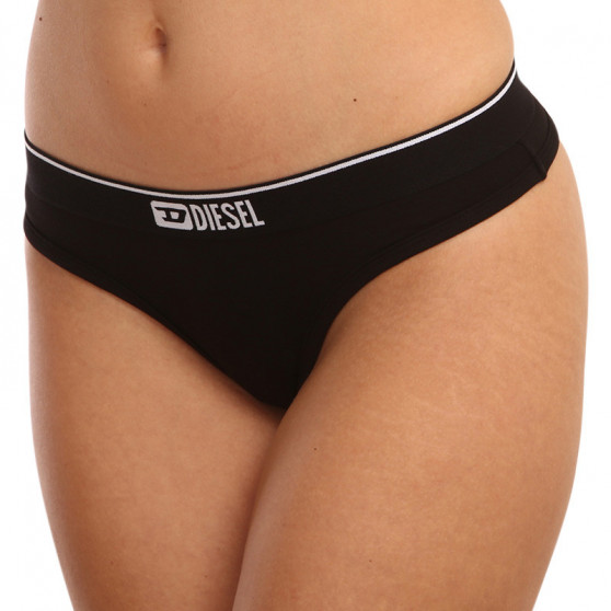 3PACK tanga de mujer Diesel negro (A05139-0LDAC-E4101)