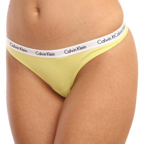 3PACK tanga de mujer Calvin Klein sobredimensionado multicolor (QD3800E-13X)