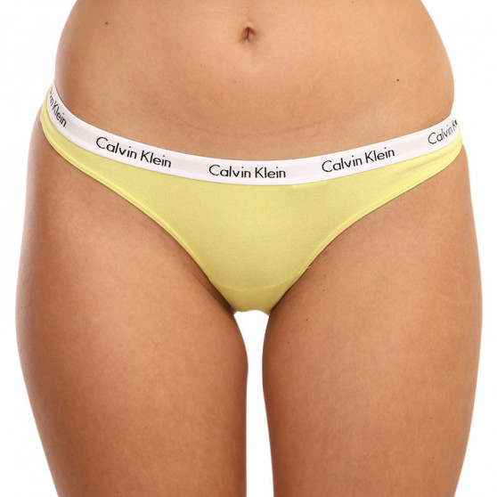 3PACK tanga de mujer Calvin Klein sobredimensionado multicolor (QD3800E-13X)