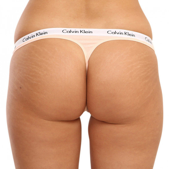 3PACK tanga de mujer Calvin Klein sobredimensionado multicolor (QD3800E-13X)