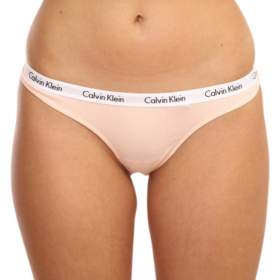 3PACK tanga de mujer Calvin Klein sobredimensionado multicolor (QD3800E-13X)