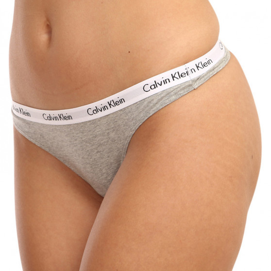 3PACK tanga de mujer Calvin Klein sobredimensionado multicolor (QD3800E-13X)