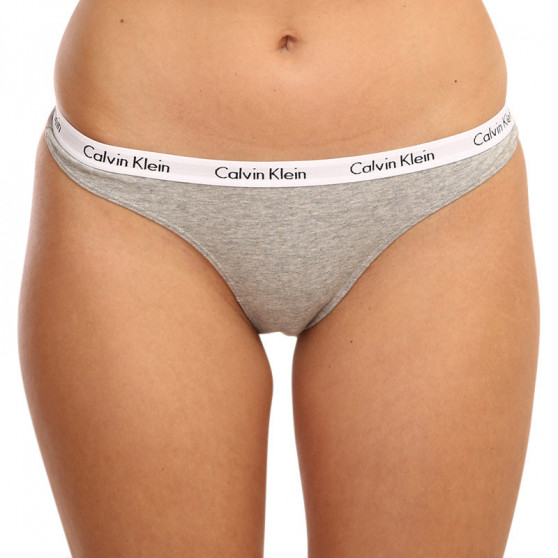 3PACK tanga de mujer Calvin Klein sobredimensionado multicolor (QD3800E-13X)