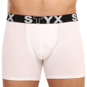 Boxers para hombre Styx largos deportivos elásticos blanco (U1061)