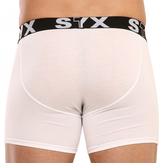 Boxers para hombre Styx largos deportivos elásticos blanco (U1061)