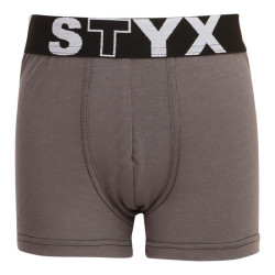 Boxers para niños Styx elástico deportivo gris oscuro (GJ1063)