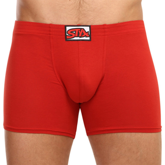 Boxers para hombre Styx largo clásico elástico rojo (F1064)