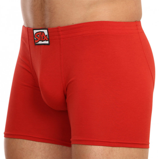 Boxers para hombre Styx largo clásico elástico rojo (F1064)