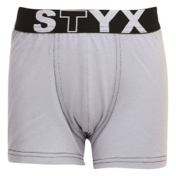 Boxers para niños Styx goma deportiva gris claro (GJ1067)