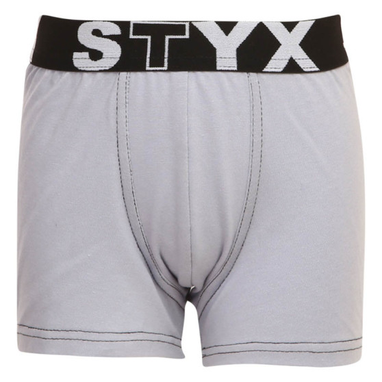 Boxers para niños Styx goma deportiva gris claro (GJ1067)