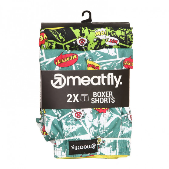 2PACK short hombre Meatfly multicolor (Agostino - green comics)