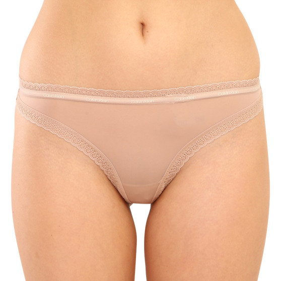 Tanga de mujer Calvin Klein beige (QD3763E-7NS)