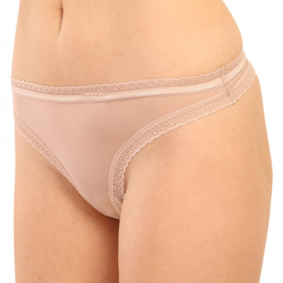 Tanga de mujer Calvin Klein beige (QD3763E-7NS)