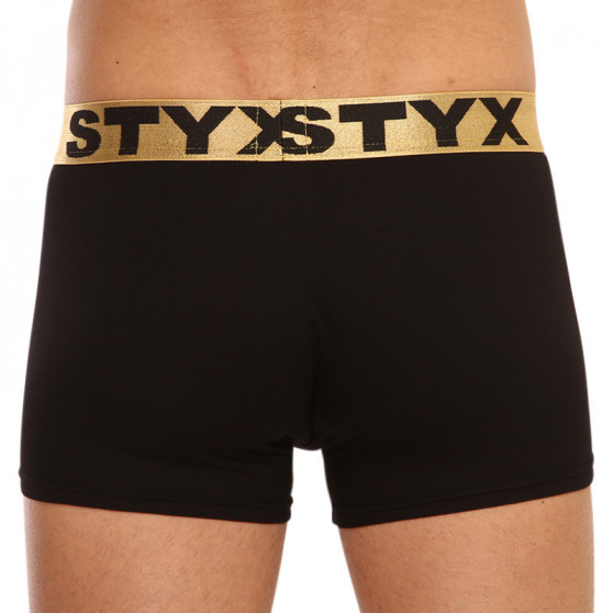 Boxers para hombre Styx / KTV sports elástico negro - elástico dorado (GTZ960)