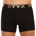 Boxers para hombre Styx / KTV deporte largo elástico negro - negro elástico (UTC960)