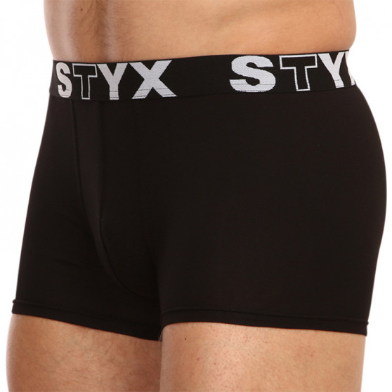 3PACK Boxers para hombre Styx goma deportiva negro (G9606060)