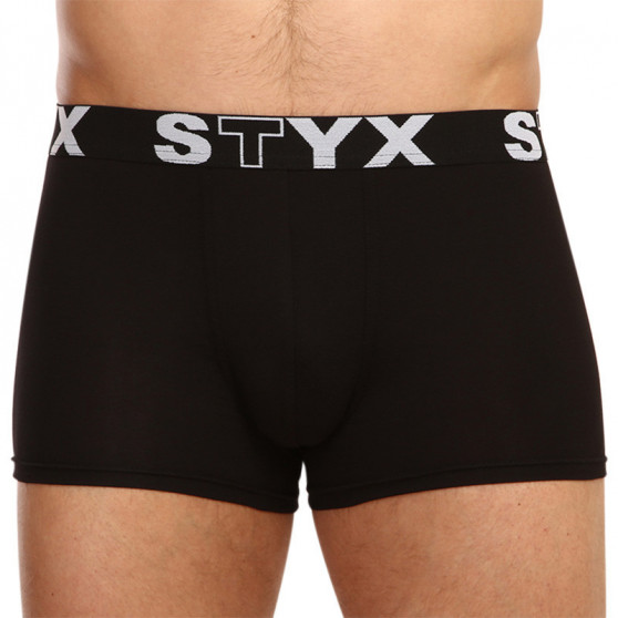 3PACK Boxers para hombre Styx goma deportiva negro (G9606060)