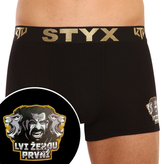 Boxers para hombre Styx / KTV sports caucho negro - caucho negro (GTCL960)