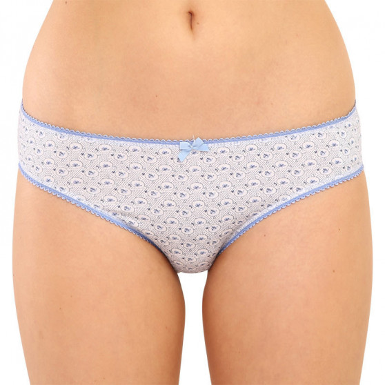 3PACK bragas de mujer Molvy azul (3MD-792-KEU)