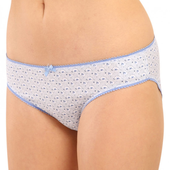 3PACK bragas de mujer Molvy azul (3MD-792-KEU)