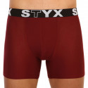 Boxers para hombre Styx deporte largo elástico burdeos (U1060)