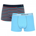 2PACK Boxers para hombre Molvy multicolor (2MP-305-BEU)