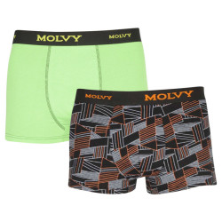 2PACK Boxers para hombre Molvy multicolor (2MP-2637-BEU)