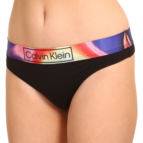 Tanga de mujer Calvin Klein negro (QF6857E-UB1)