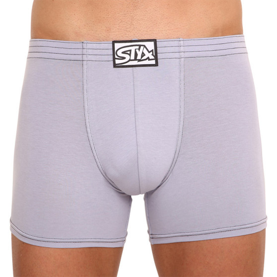 Boxers para hombre Styx largo clásico goma gris claro (F1067)