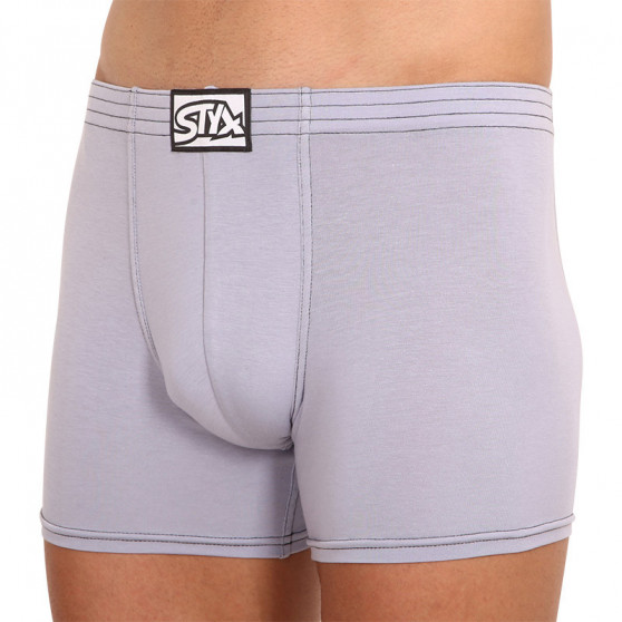 Boxers para hombre Styx largo clásico goma gris claro (F1067)