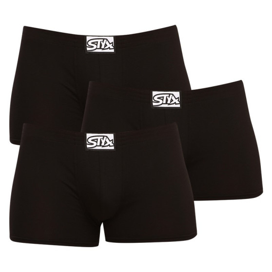 3PACK Boxers para hombre Styx classic elastic negro (Q9606060)