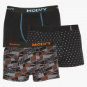 3PACK Boxers para hombre Molvy multicolor (MP-10262934-BEU)