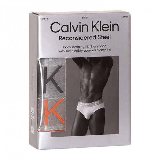 3PACK calzoncillos para hombre Calvin Klein multicolor (NB3129A-13D)