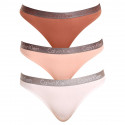 3PACK tanga de mujer Calvin Klein multicolor (QD3560E-1CZ)