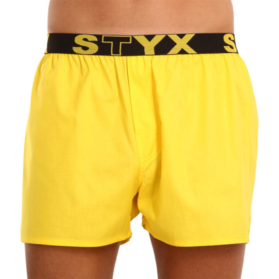 Calzones de hombre Styx goma deportiva amarillo (B1068)