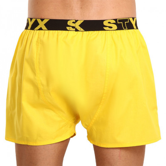 Calzones de hombre Styx goma deportiva amarillo (B1068)