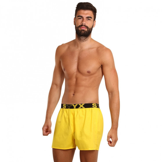 Calzones de hombre Styx goma deportiva amarillo (B1068)