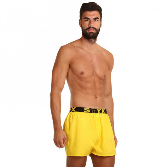 Calzones de hombre Styx goma deportiva amarillo (B1068)