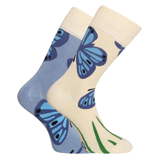 Alegres calcetines de bambú Dedoles Mariposa azul (D-U-SC-RS-C-B-1554)