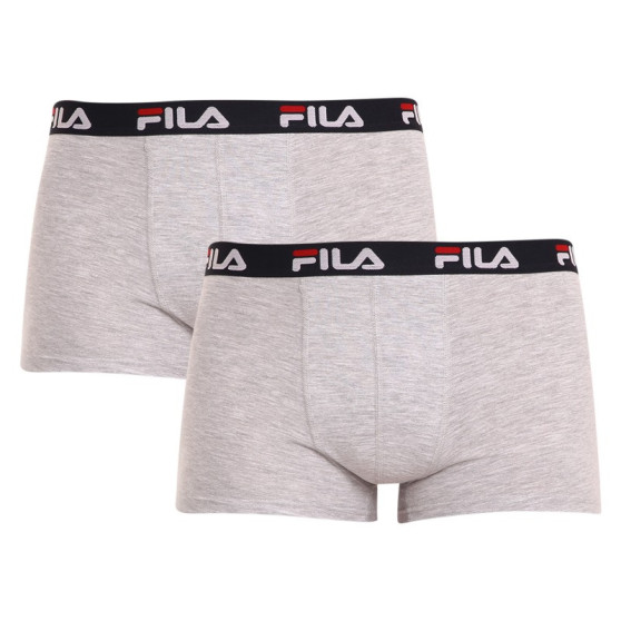 2PACK Boxers para hombre Fila gris (FU5142/2-400)