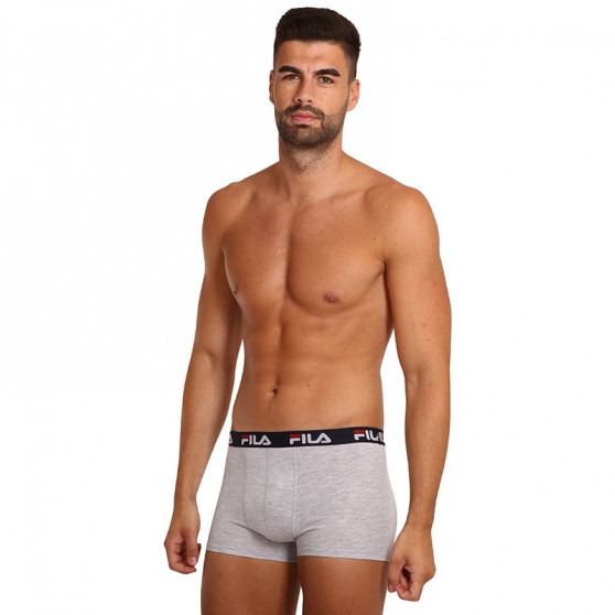 2PACK Boxers para hombre Fila gris (FU5142/2-400)