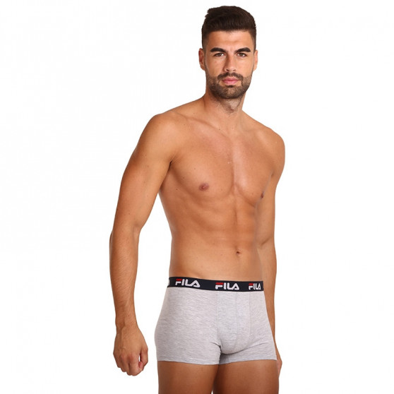 2PACK Boxers para hombre Fila gris (FU5142/2-400)