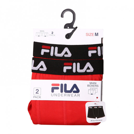 2PACK Boxers para hombre Fila rojo (FU5141/2-118)