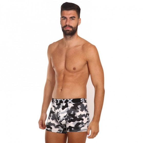 Boxers para hombre Styx largo arte deportes goma camuflaje (U1457)